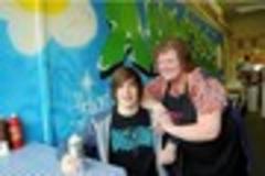 High Street cafe become colourful canvas for teen graffiti